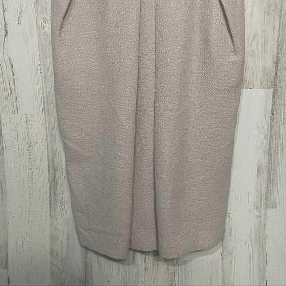 Badgley Mischka Champagne Gold Metallic Keyhole Sheath Dress size 0 NWT Party - Picture 4 of 11